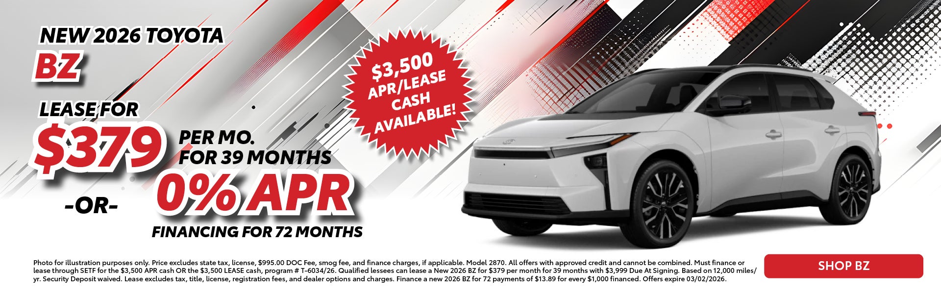 NEW 2026 TOYOTA BZ